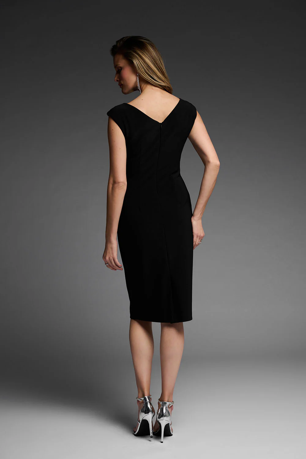 Joseph Ribkoff Black Sequin Dress Style 223729 - Image 3