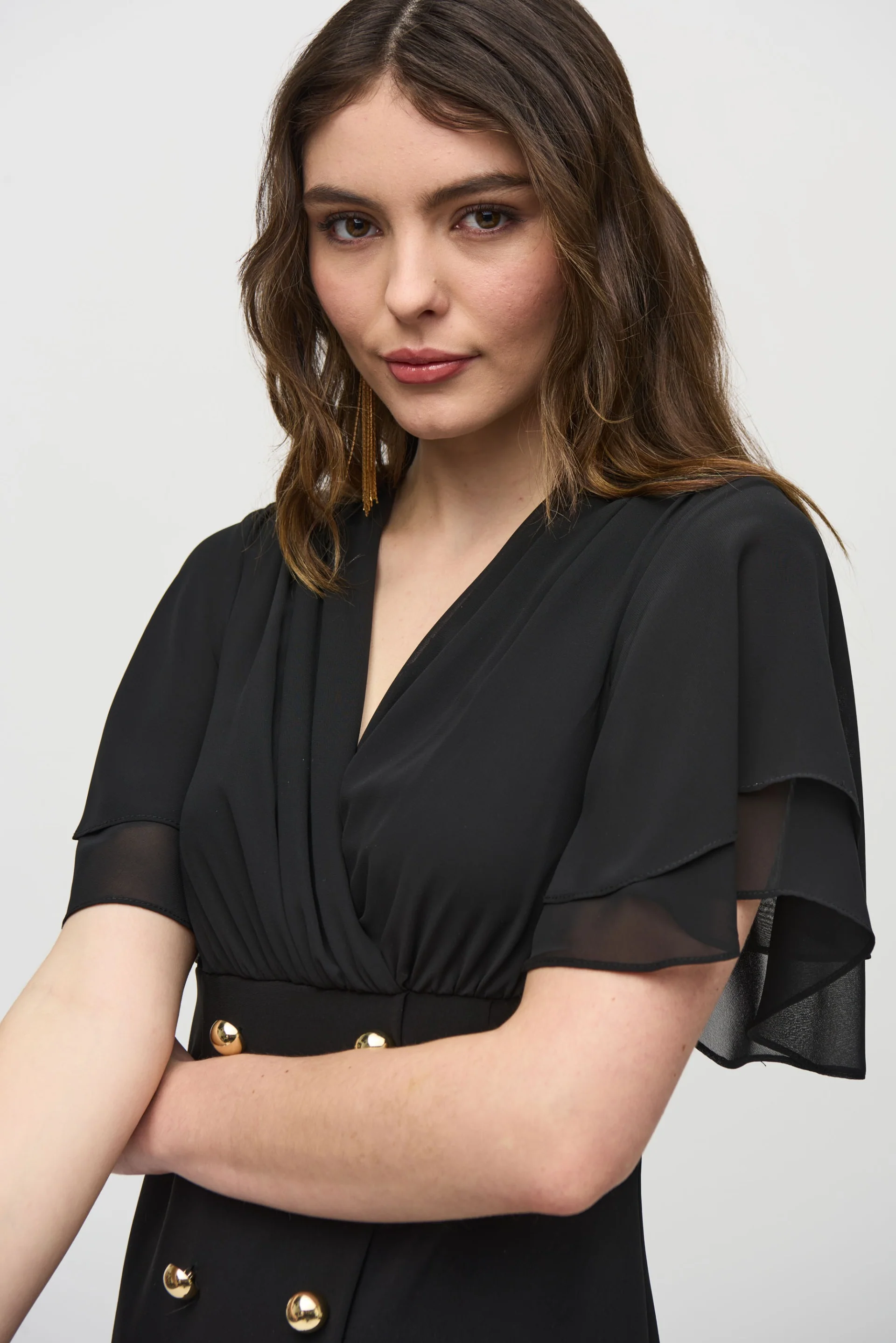 Joseph Ribkoff Black Sheath Dress Style 244126 - Image 4