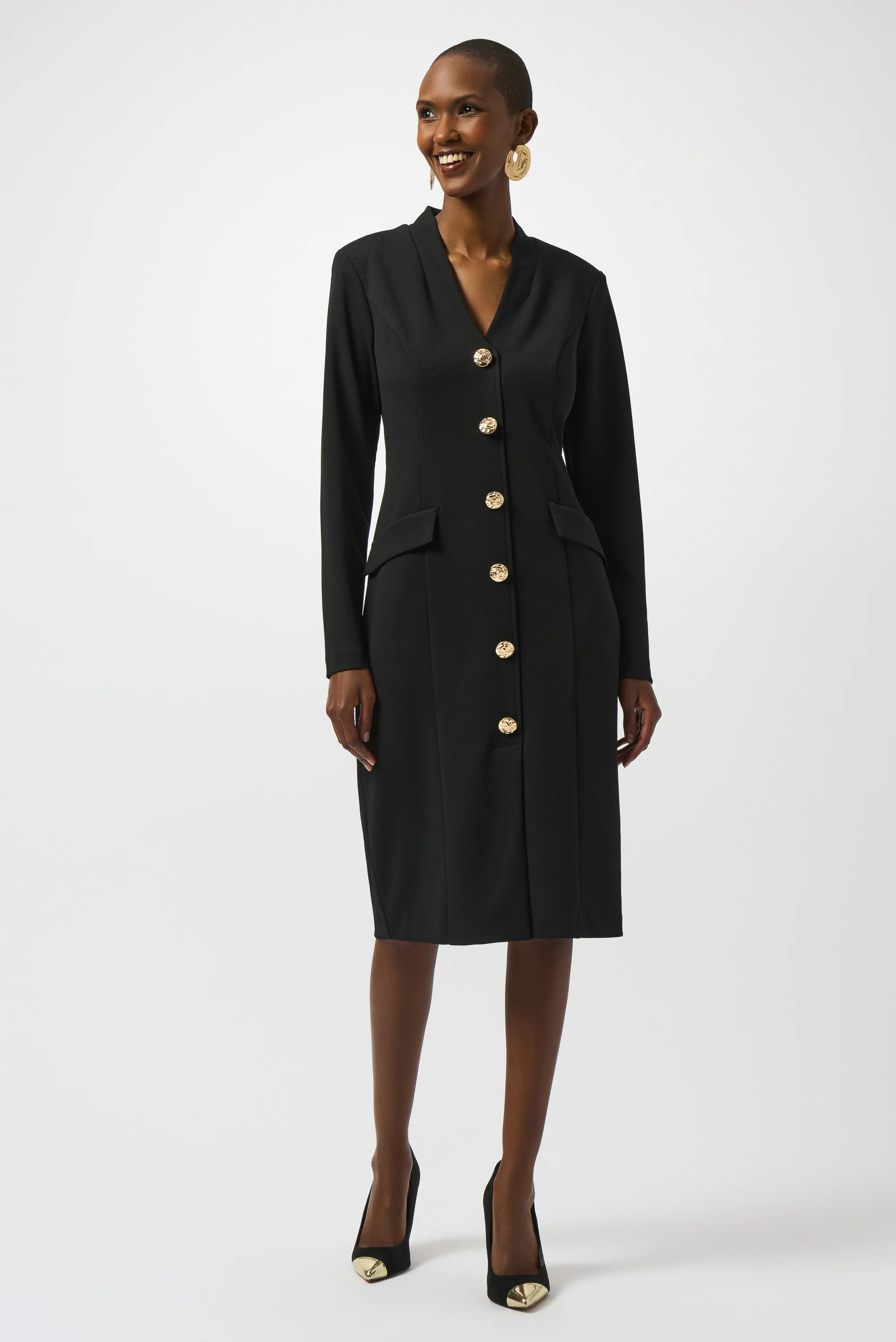 Joseph Ribkoff Black Sheath Dress Style 253072