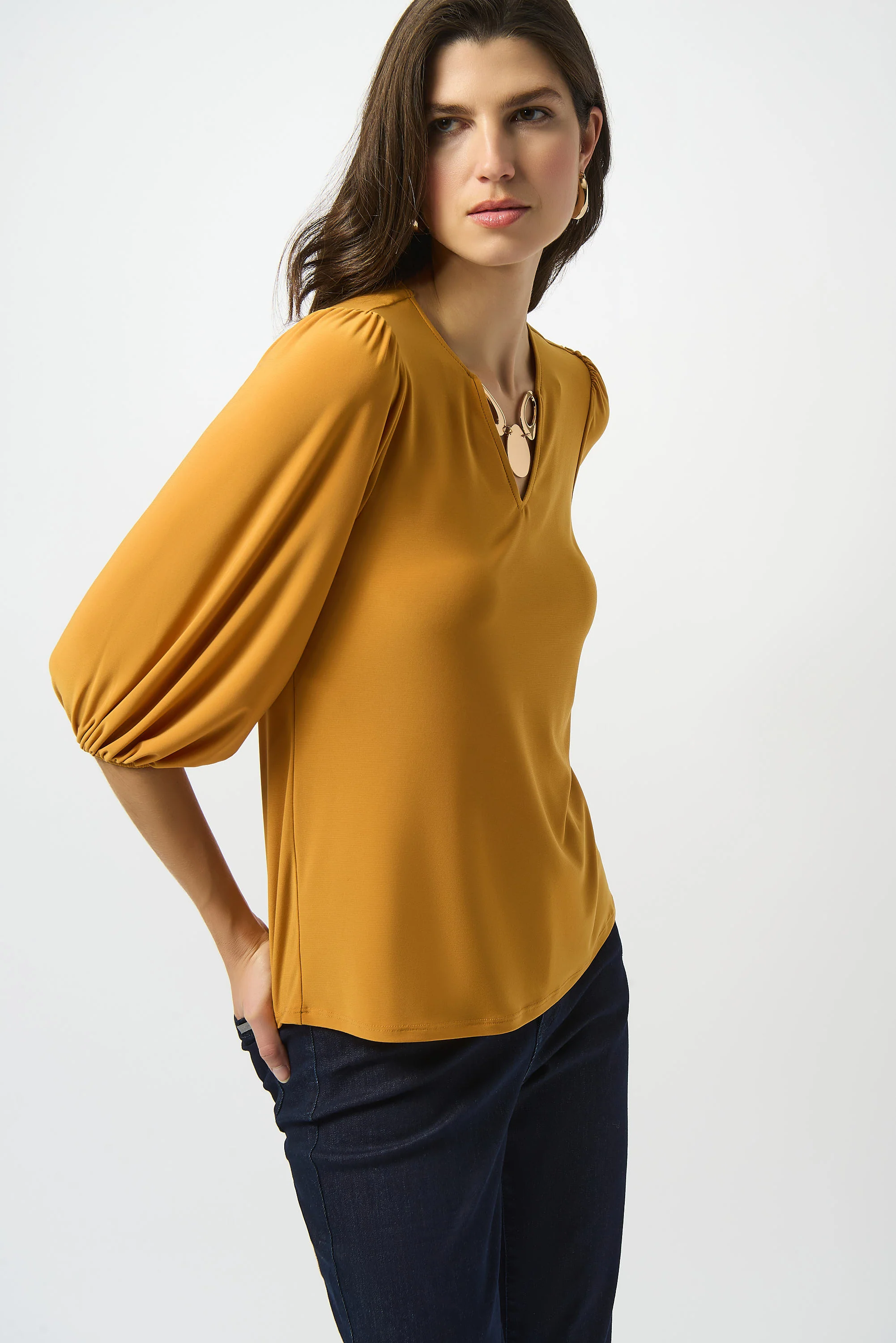 Joseph Ribkoff Silky Knit Straight Top Style 253117 - Image 2