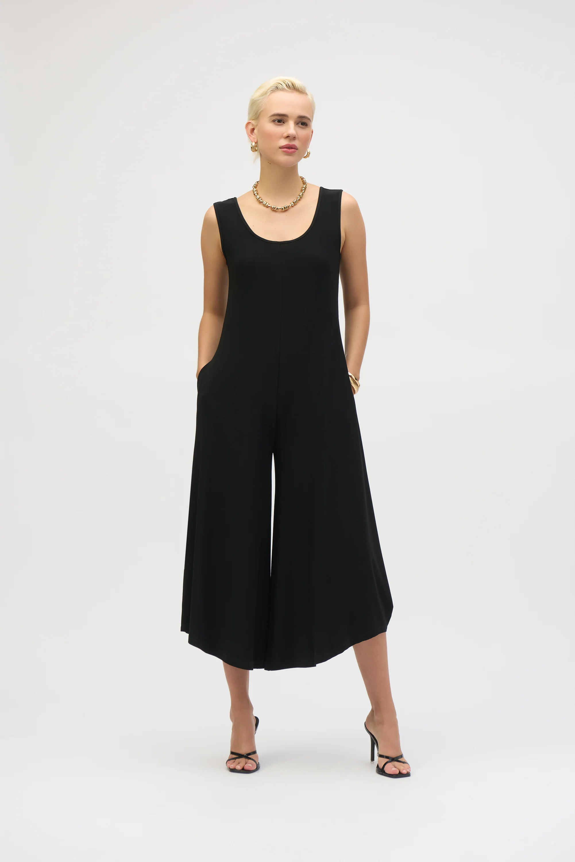 Joseph Ribkoff Wide Leg Sleeveless Jumpsuit Style 252056