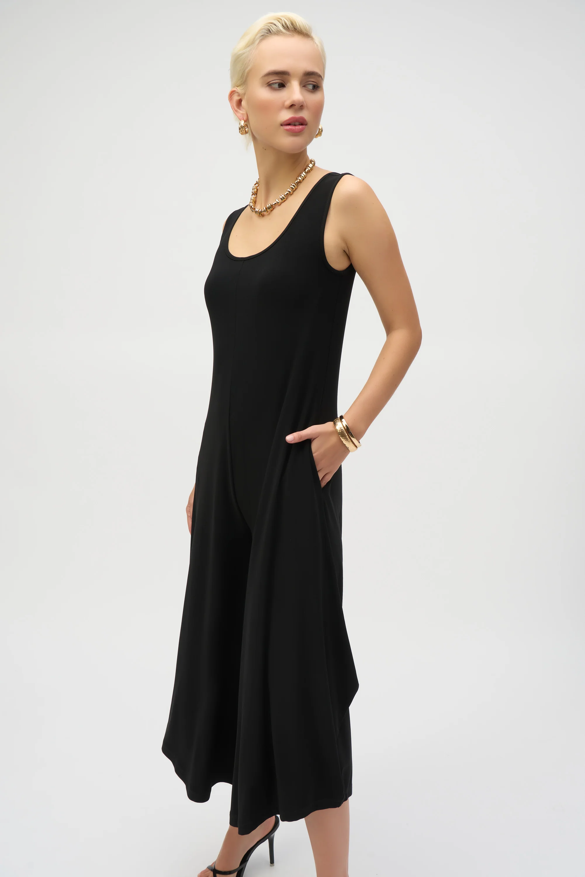 Joseph Ribkoff Wide Leg Sleeveless Jumpsuit Style 252056 - Image 2