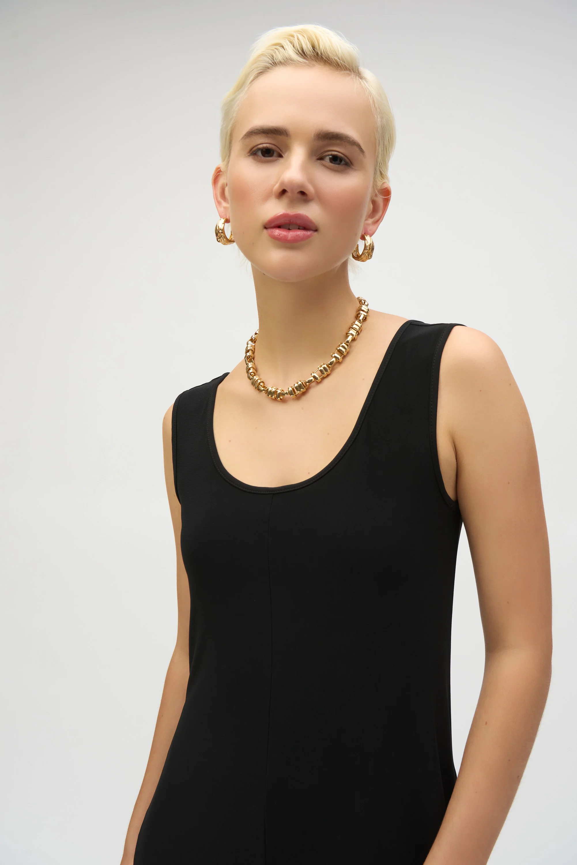 Joseph Ribkoff Wide Leg Sleeveless Jumpsuit Style 252056 - Image 3