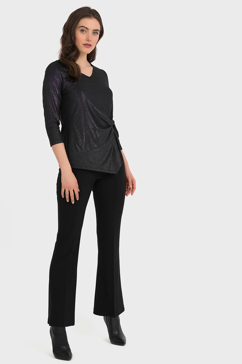 Joseph Ribkoff Black/Silver Top Style 194769 - Image 3