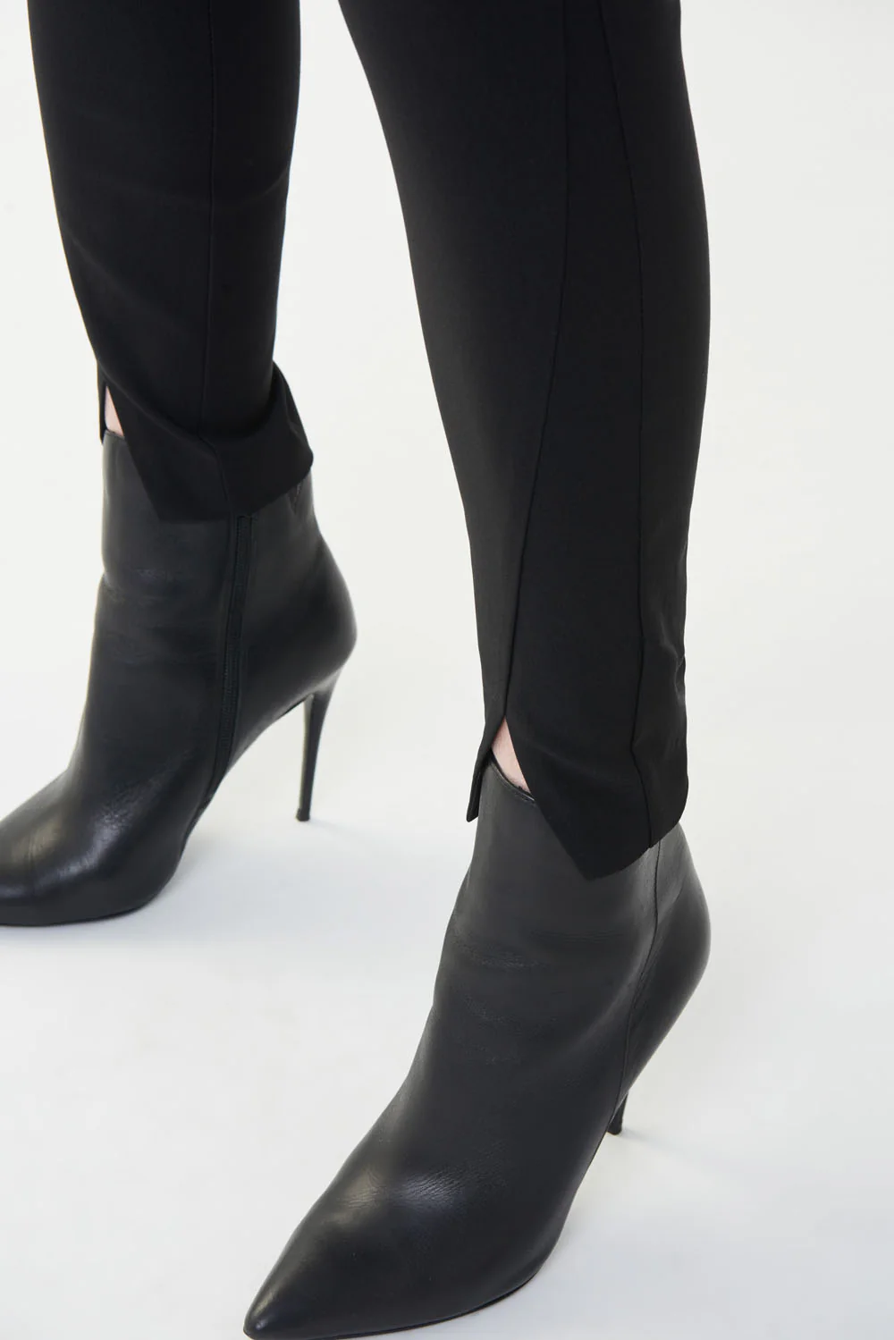 Joseph Ribkoff Black Split Hem Pants Style 223103 - Image 3