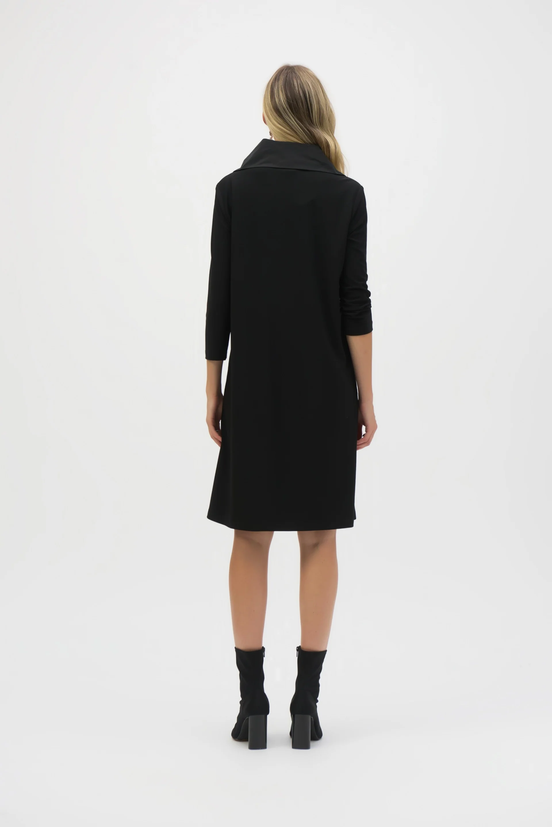 Joseph Ribkoff Black Straight Dress Style 244045 - Image 2