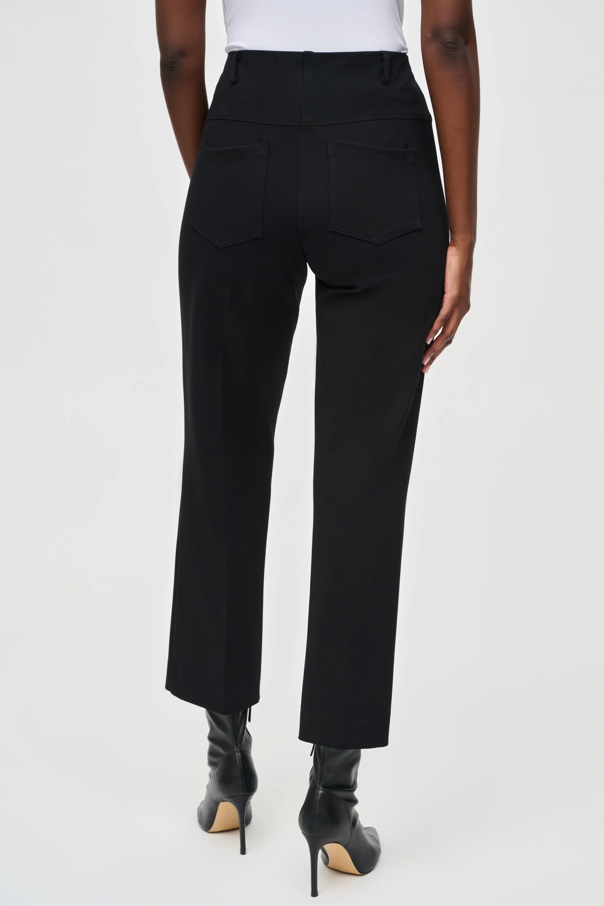 Joseph Ribkoff Black Straight Pull-On Pants Style 243049 - Image 2