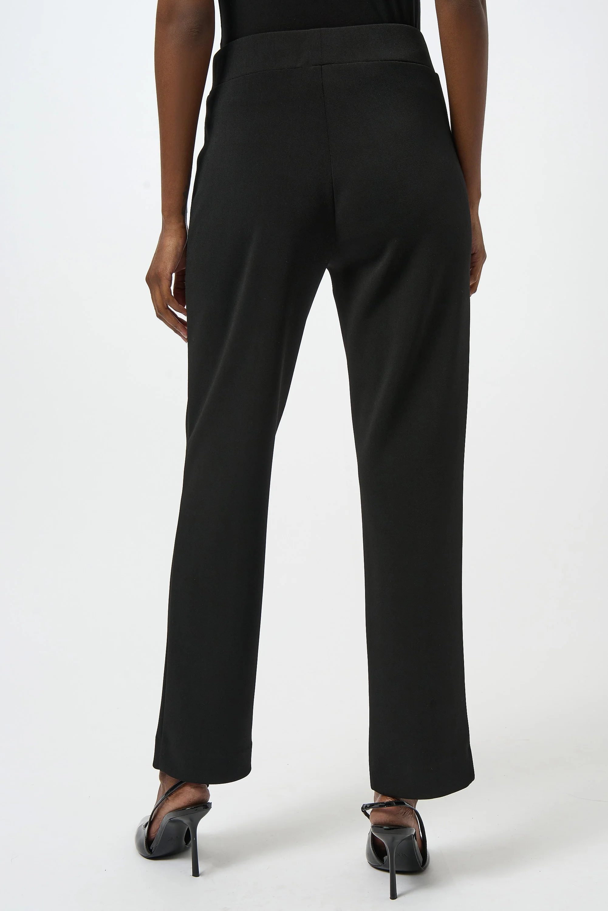 Joseph Ribkoff Black Straight Pull-On Pants Style 254185 - Image 4
