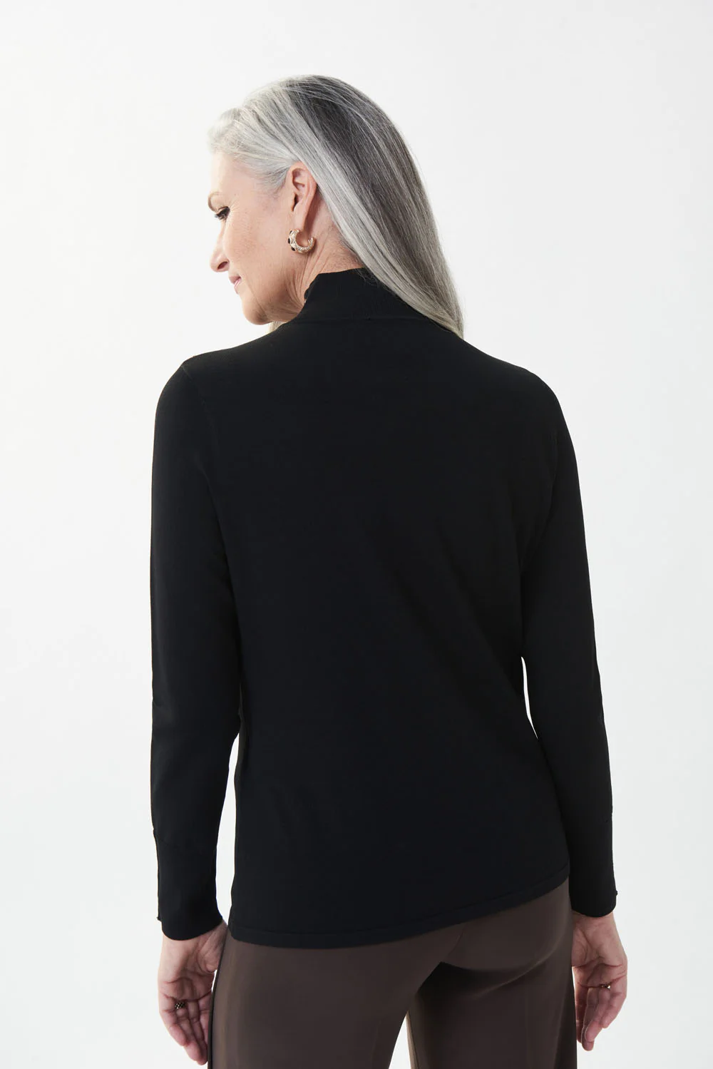 Joseph Ribkoff Black Studded Sweater Style 223954 - Image 2