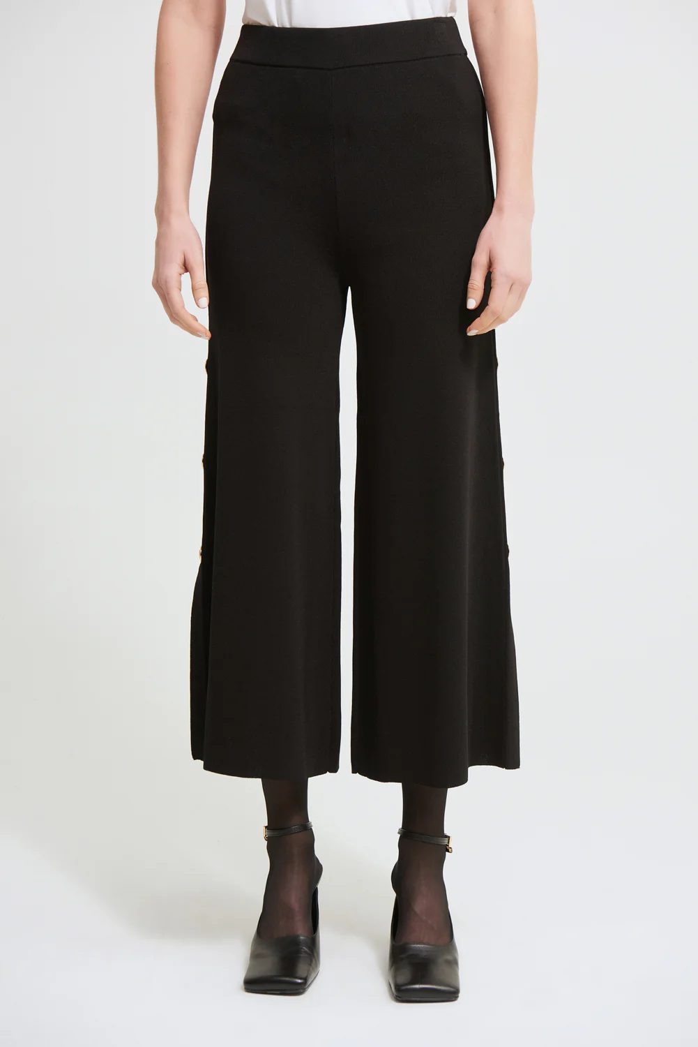 Joseph Ribkoff Black Studded Wide Leg Pants Style 213999