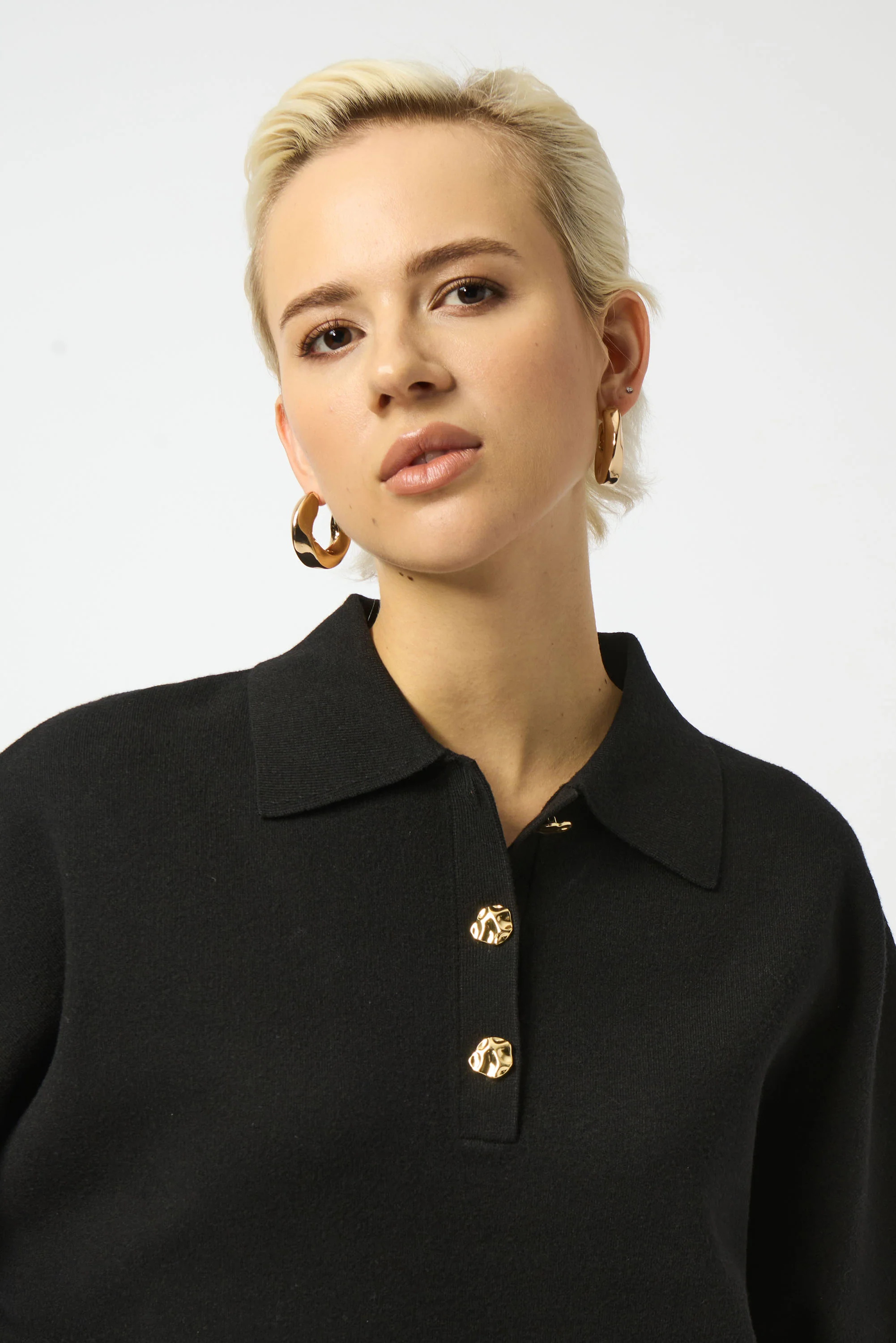 Joseph Ribkoff Boxy Pullover With Polo Collar Style 253962 - Image 4