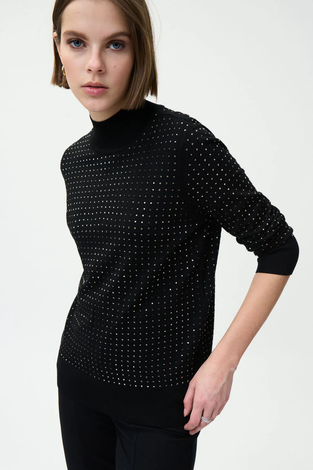 Joseph Ribkoff Black Sweater Style 224945 - Image 2