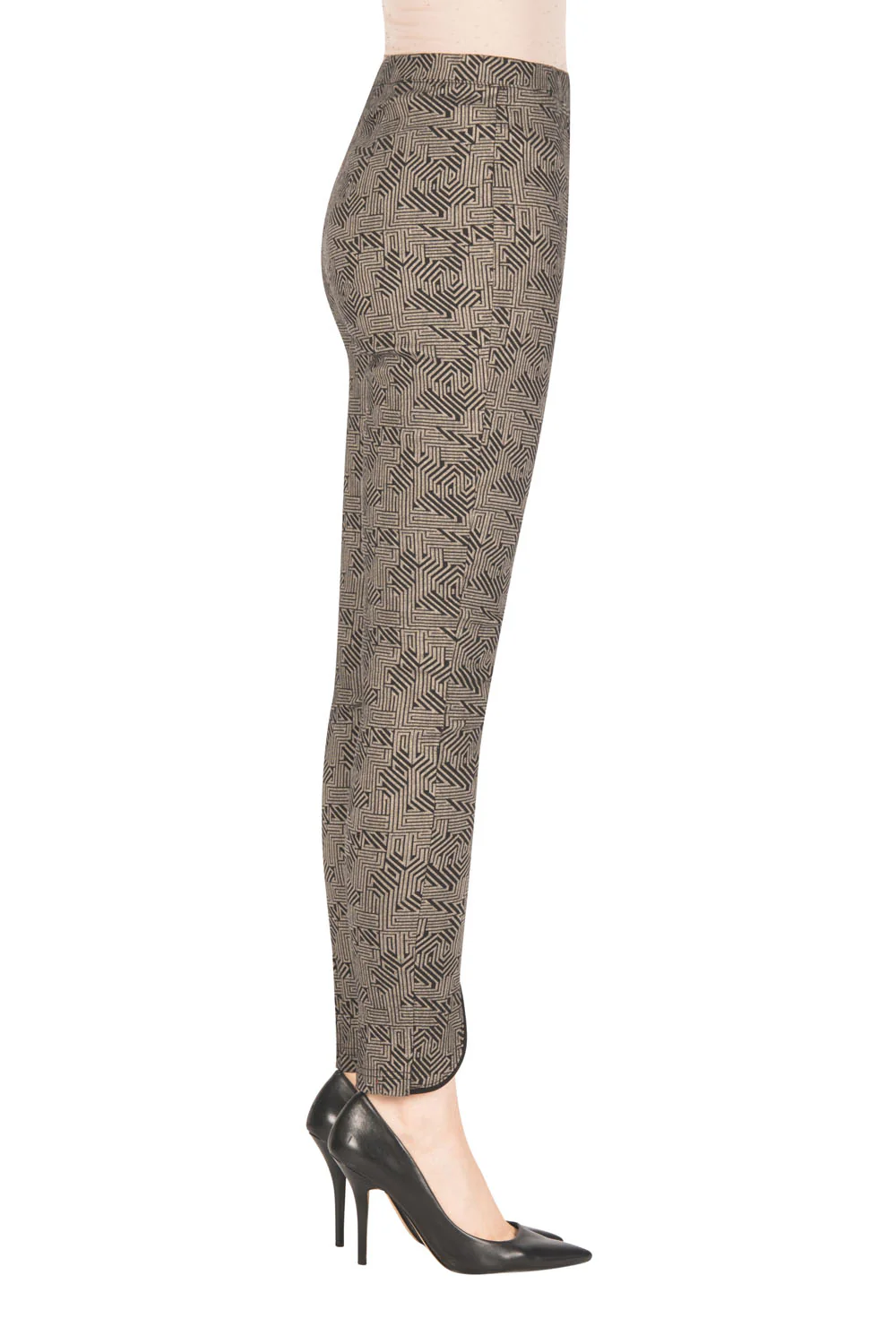 Joseph Ribkoff Black/Taupe Pant Style 183525 - Image 2