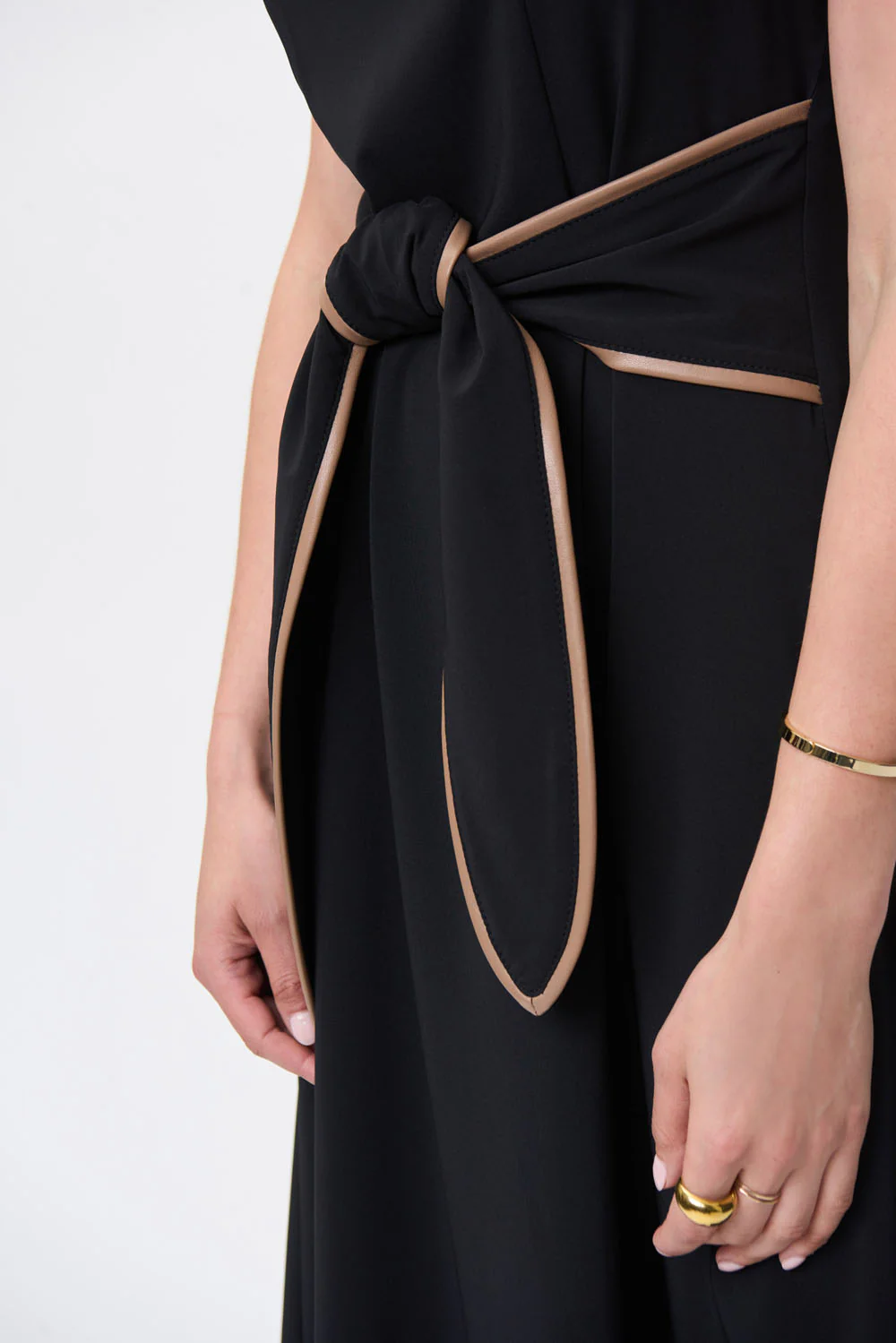 Joseph Ribkoff Black/Tiger's Eye Dress Style 231214 - Image 2