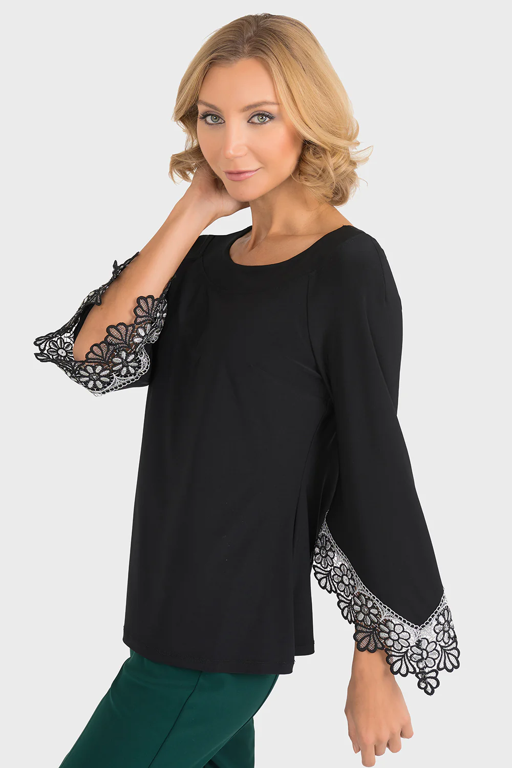 Joseph Ribkoff Black Top style 193128 - Image 2