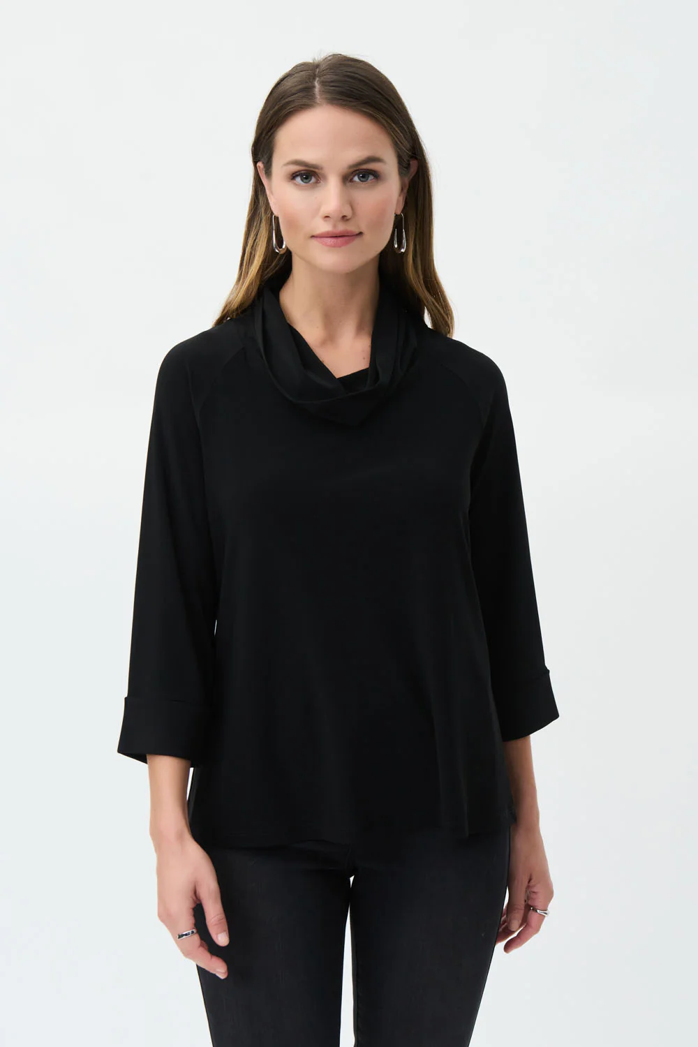 Joseph Ribkoff Black Mock Neck Top Style 223218