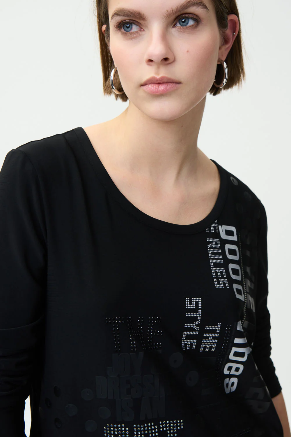 Joseph Ribkoff Black Top Style 224029 - Image 2