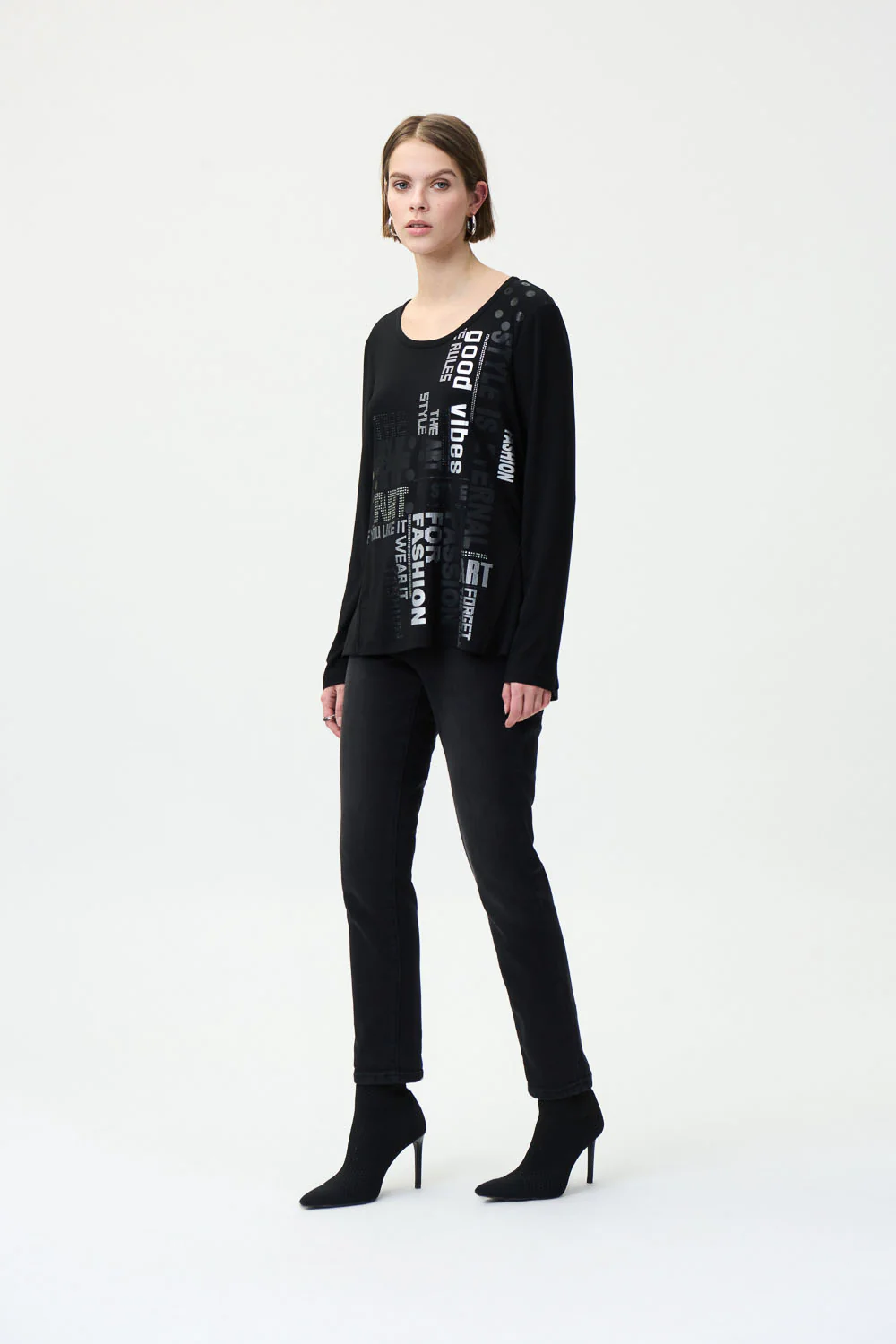 Joseph Ribkoff Black Top Style 224029 - Image 4
