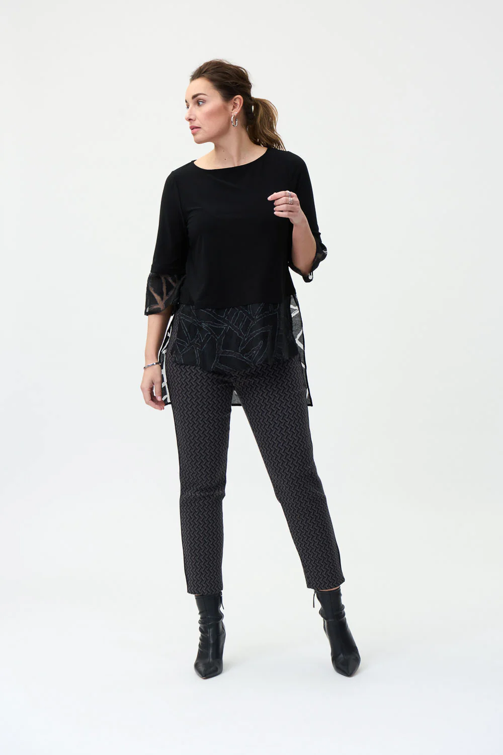 Joseph Ribkoff Black Top Style 224356 - Image 4