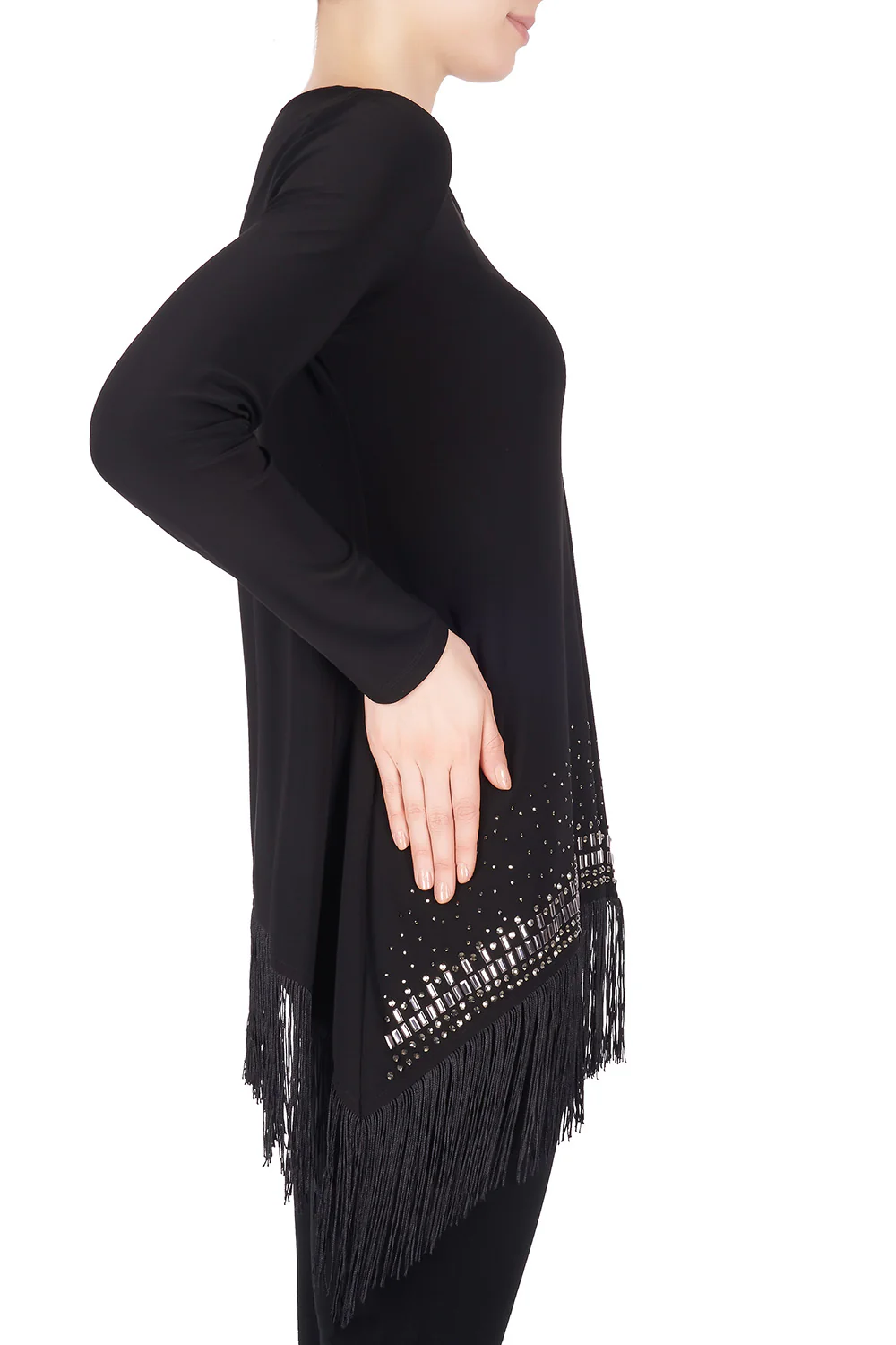 Joseph Ribkoff Black Tunic Style 184074 - Image 3