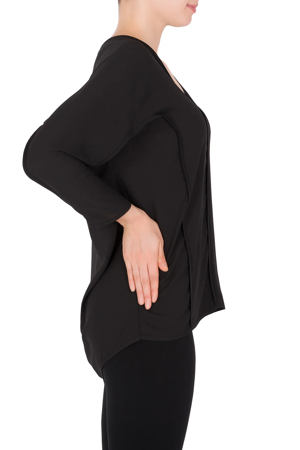 Joseph Ribkoff Black Tunic Style 184245 - Image 2