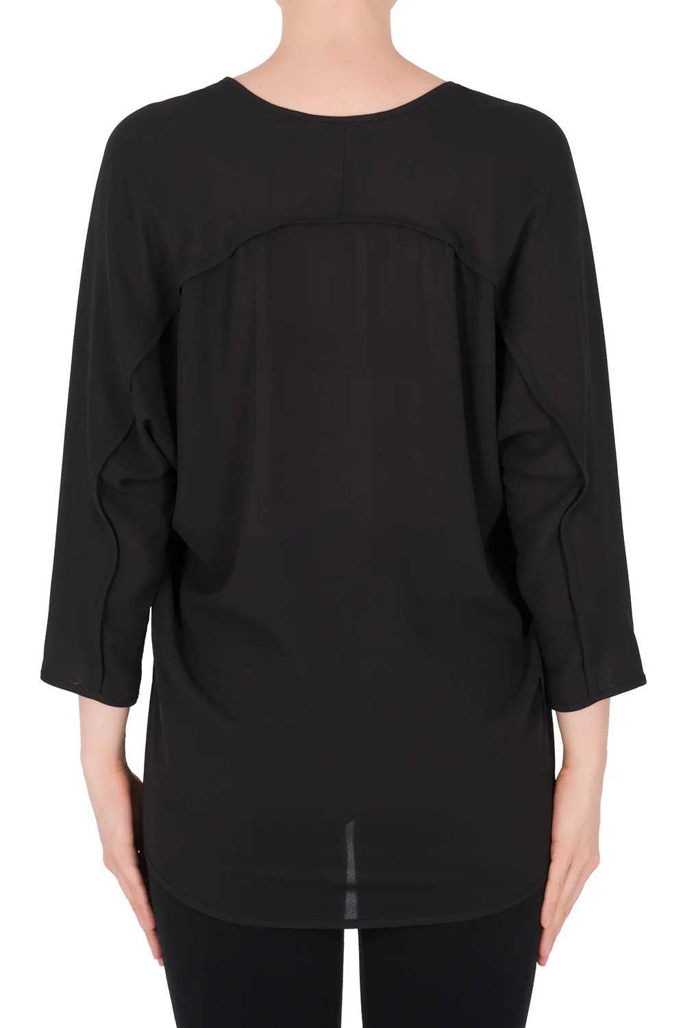 Joseph Ribkoff Black Tunic Style 184245 - Image 3