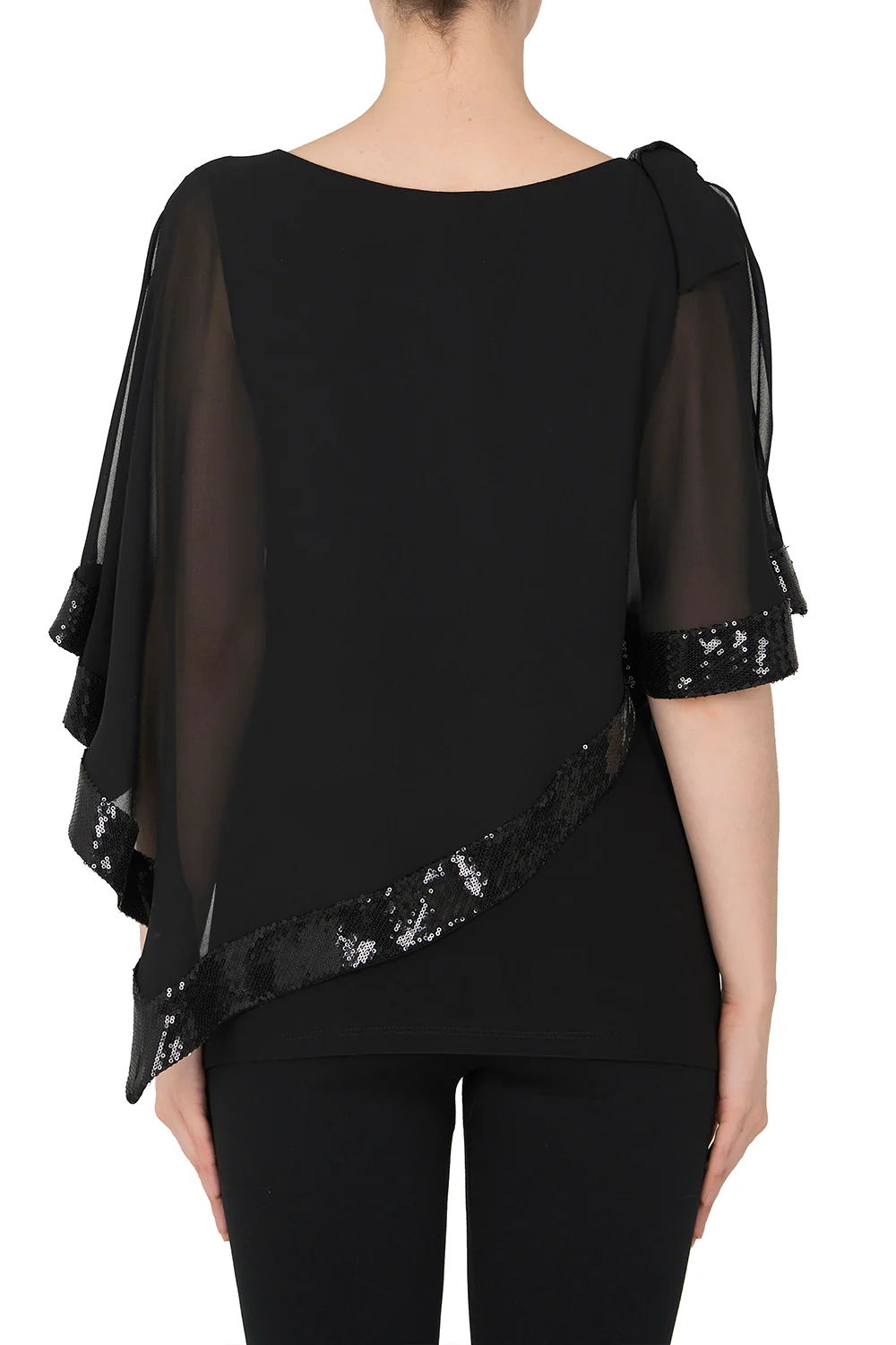 Joseph Ribkoff Black Tunic Style 192460 - Image 3
