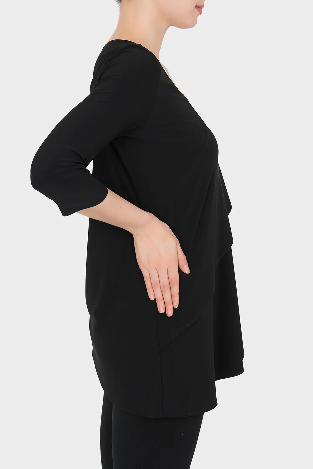 Joseph Ribkoff Black Tunic Style 193083 - Image 3