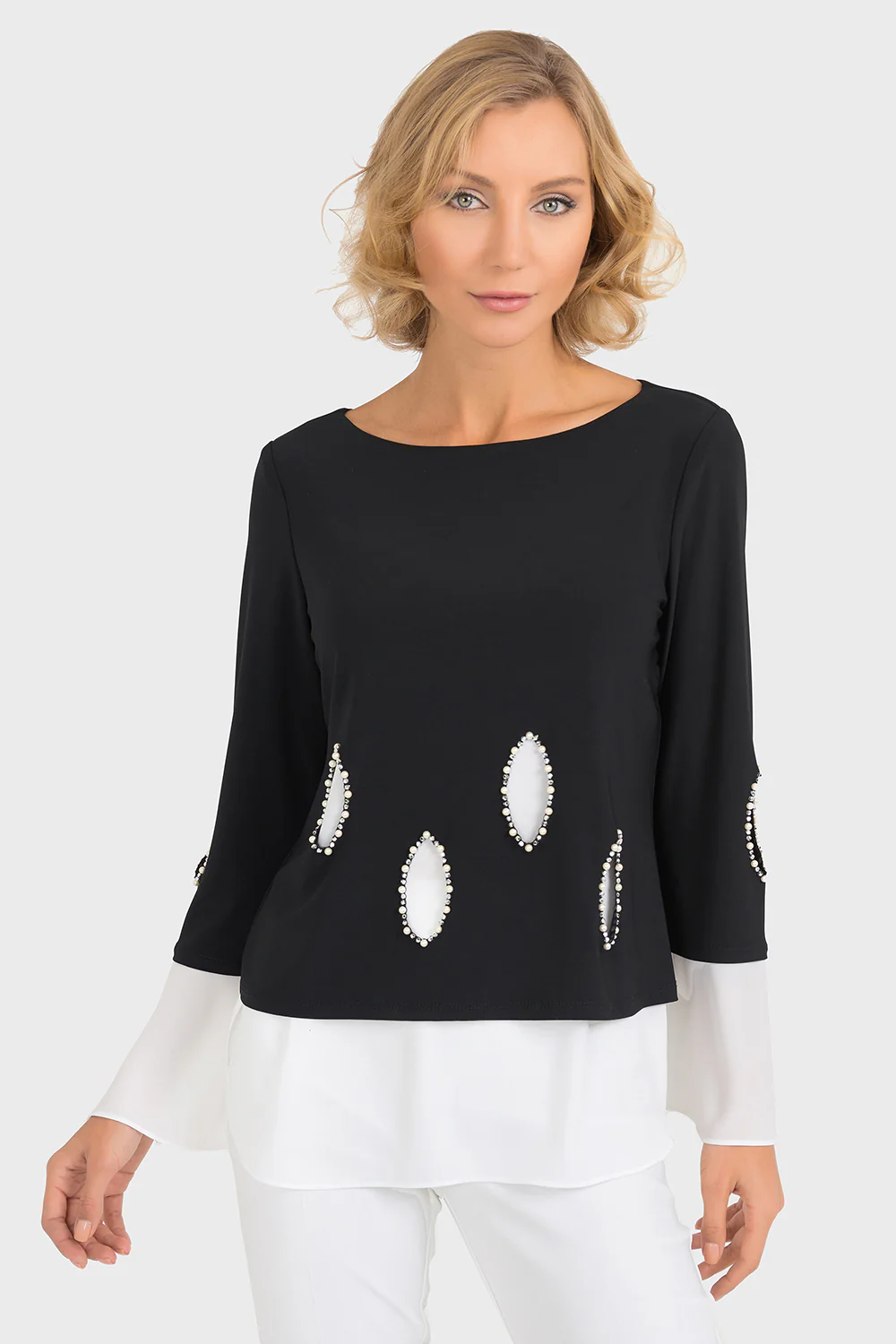 Joseph Ribkoff Black/Vanilla Tunic Style 193274