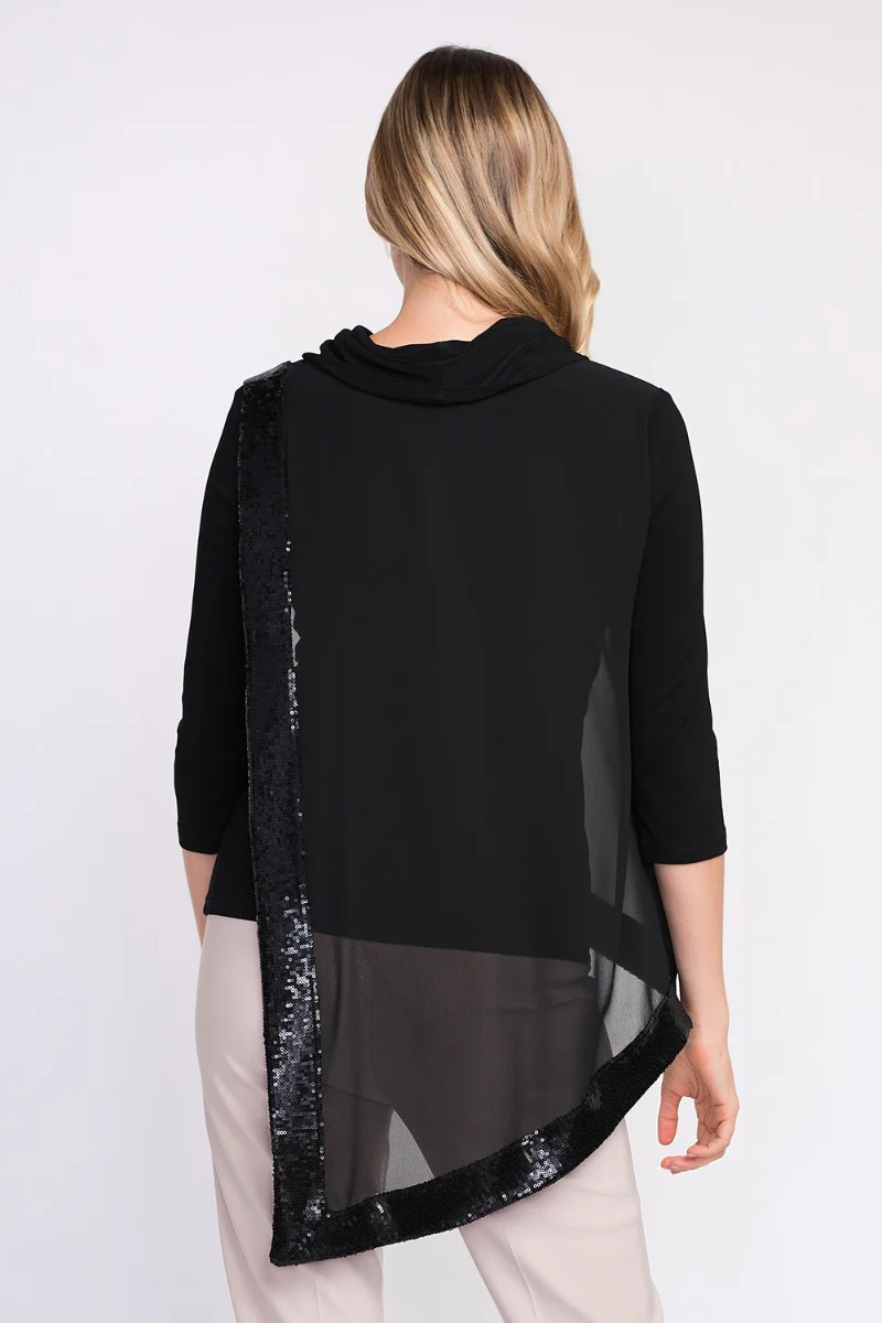 Joseph Ribkoff Black Tunic Style 201125 - Image 3