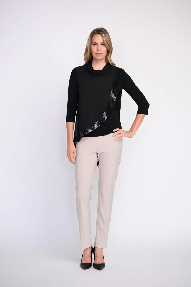 Joseph Ribkoff Black Tunic Style 201125 - Image 4