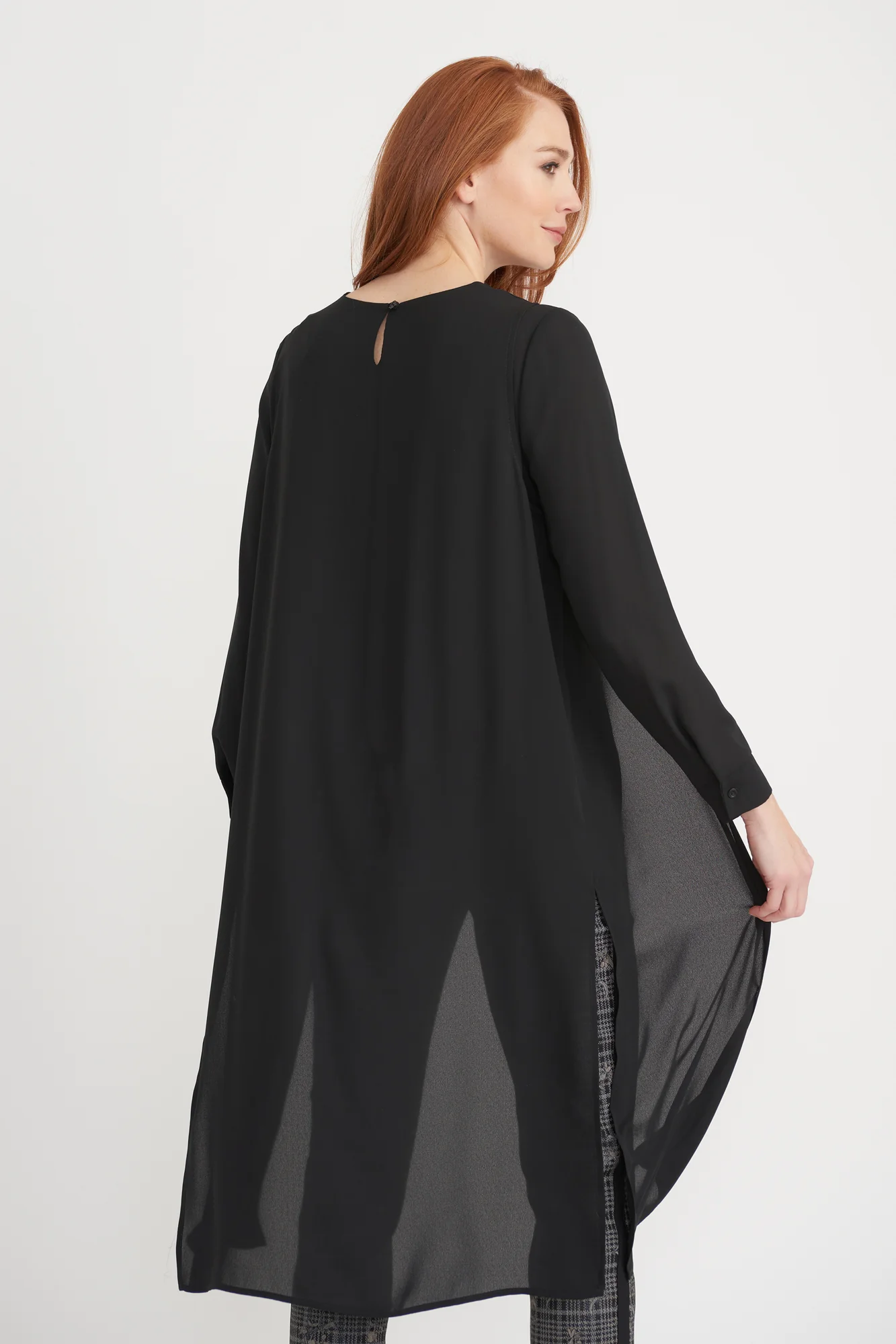 Joseph Ribkoff Black Tunic Style 203017 - Image 3