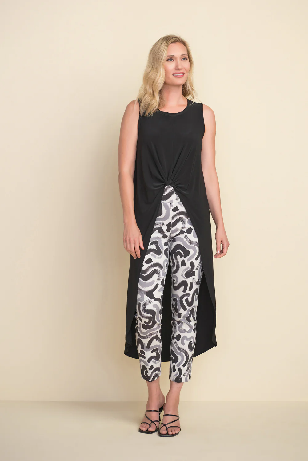 Joseph Ribkoff Black Tunic Style 212109 - Image 2