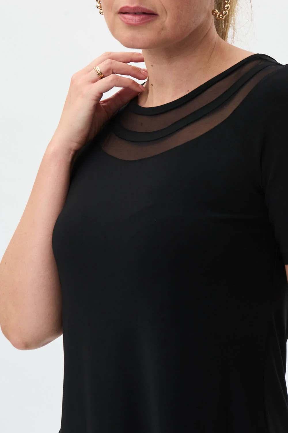 Joseph Ribkoff Black Tunic Style 231158 - Image 2