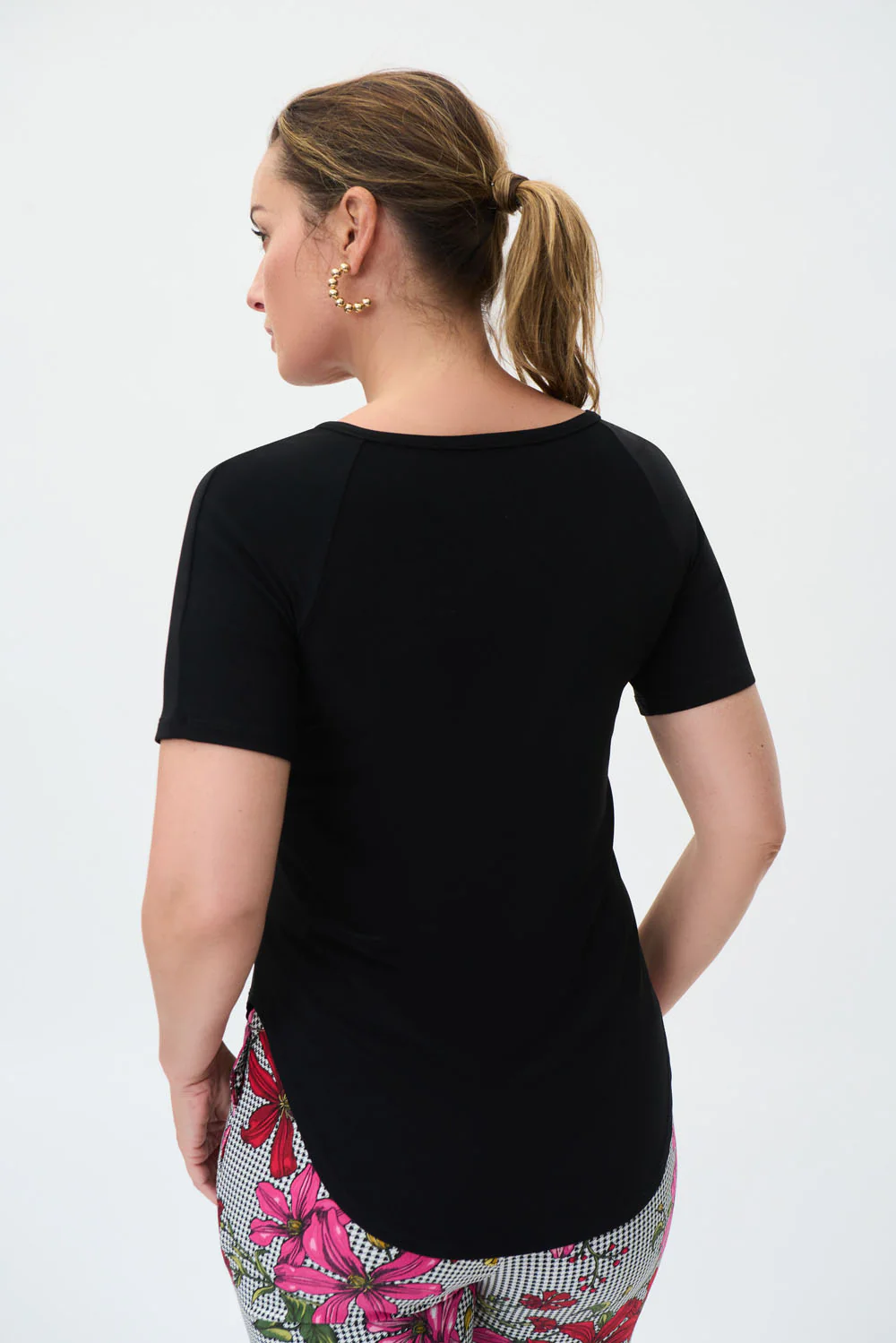 Joseph Ribkoff Black Tunic Style 231158 - Image 3