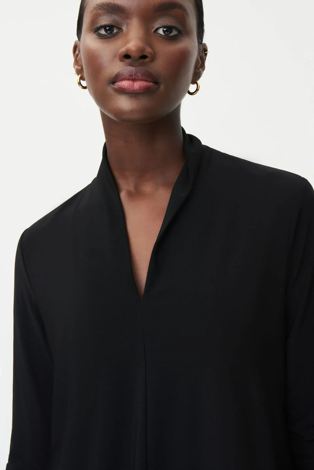 Joseph Ribkoff Black V-Neck Tunic Style 223152 - Image 2