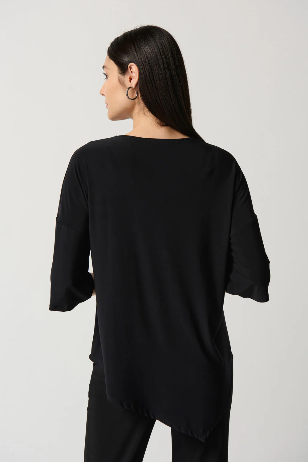 Joseph Ribkoff Black/Vanilla Colour-Block Tunic Style 233078 - Image 3