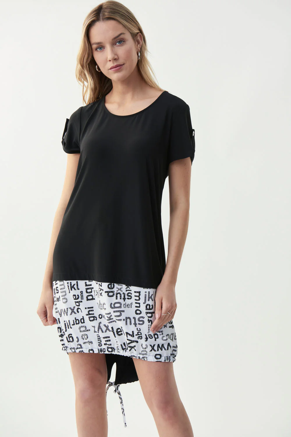 Joseph Ribkoff Black/Vanilla Dress Style 221259 - Image 2