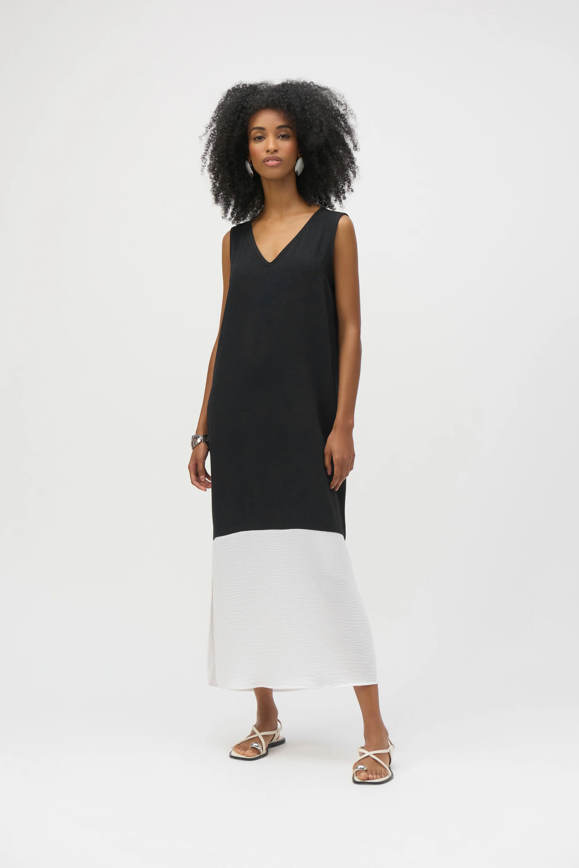 Joseph Ribkoff Gauze Color Block Straight Dress Style 252030
