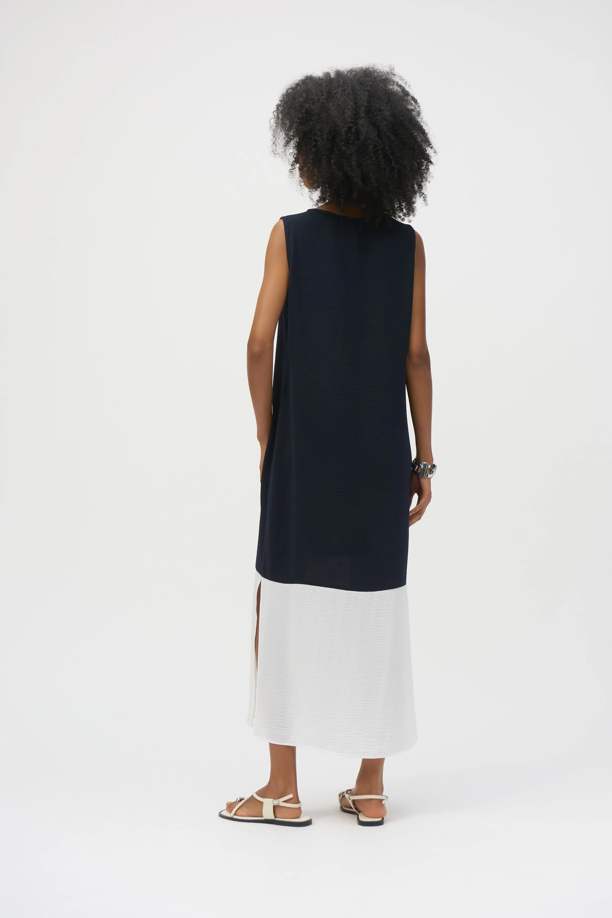 Joseph Ribkoff Gauze Color Block Straight Dress Style 252030 - Image 10