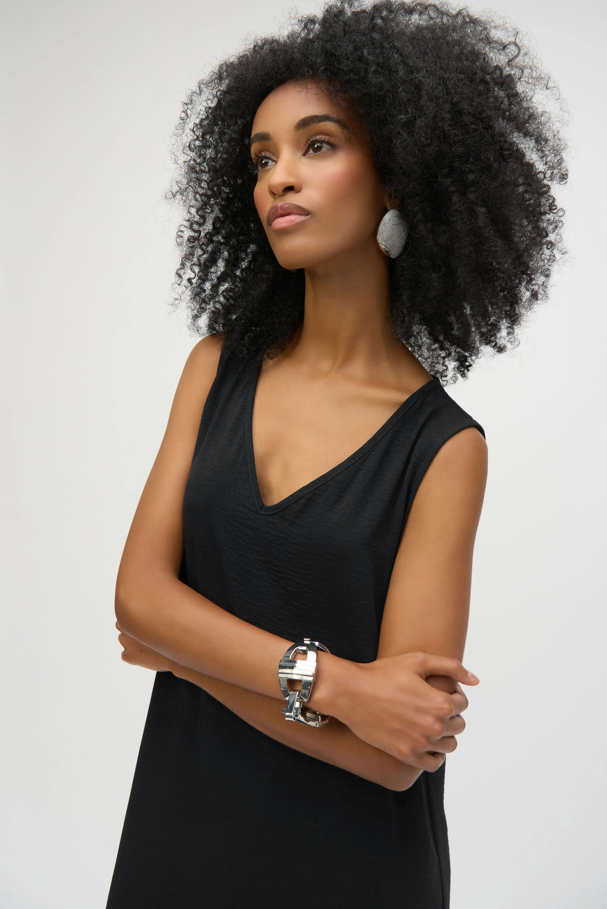 Joseph Ribkoff Gauze Color Block Straight Dress Style 252030 - Image 3