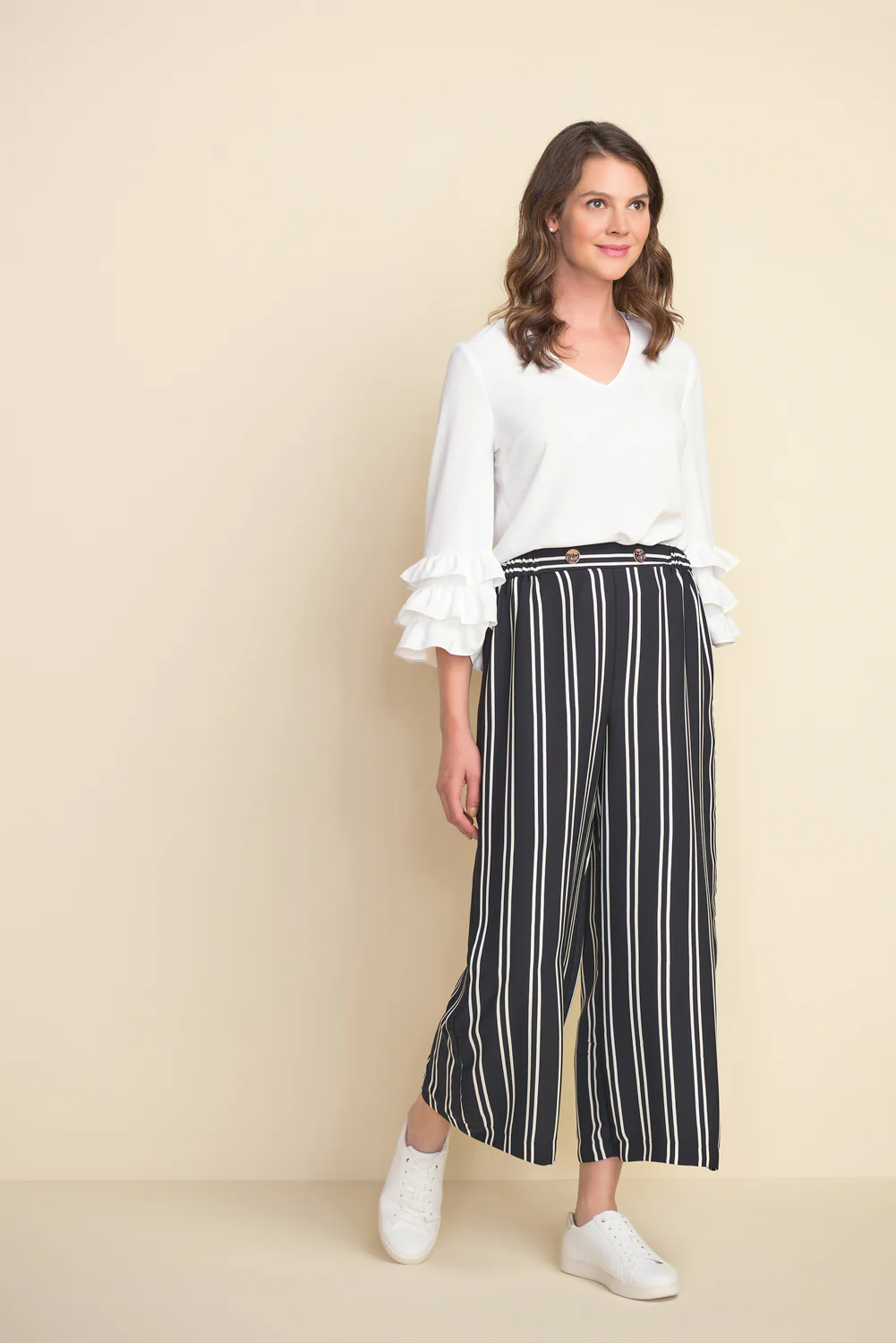 Joseph Ribkoff Black/Vanilla Pant Style 212244 - Image 4