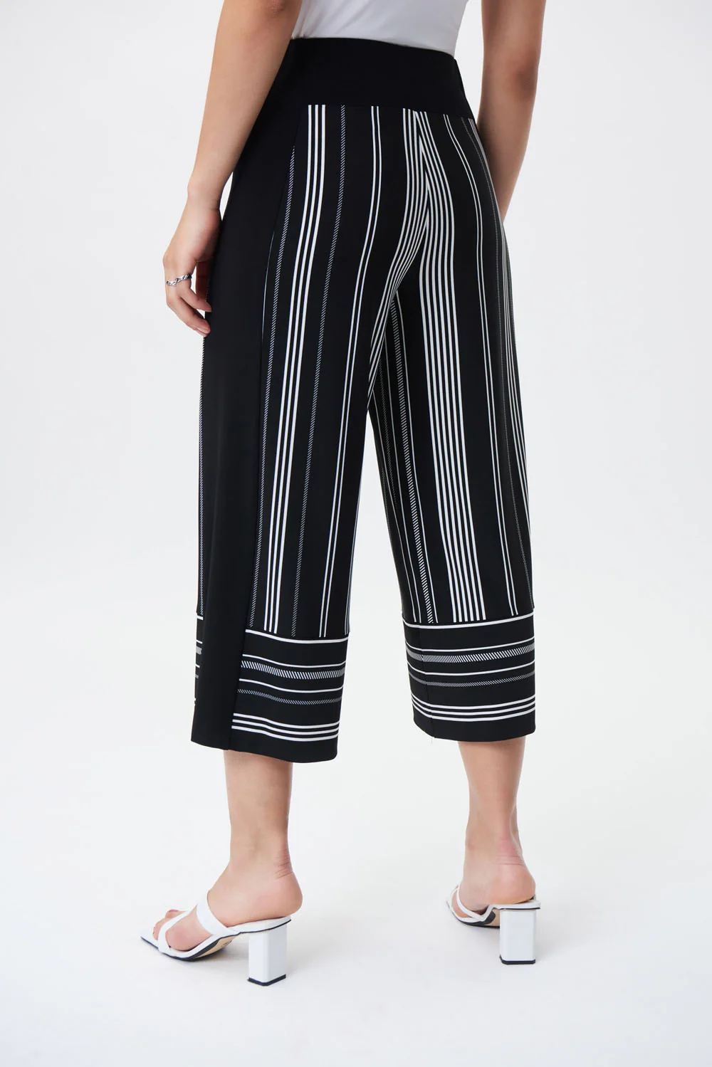 Joseph Ribkoff Black/Vanilla Pants Style 231071 - Image 3