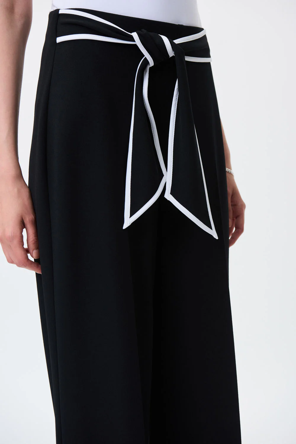 Joseph Ribkoff Black/Vanilla Pants Style 231248 - Image 2