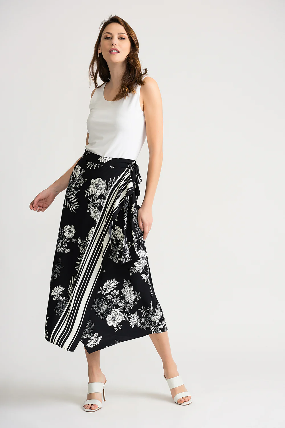 Joseph Ribkoff Black/Vanilla Skirt Style 202256 - Image 3