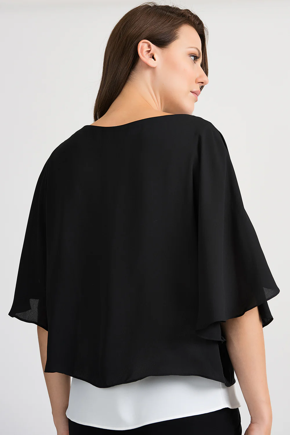 Joseph Ribkoff Black/Vanilla Top Style 201115 - Image 3