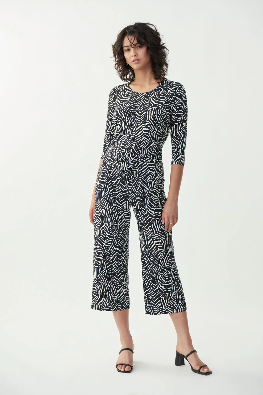 Joseph Ribkoff Black/Vanilla Top Style 221312 - Image 2