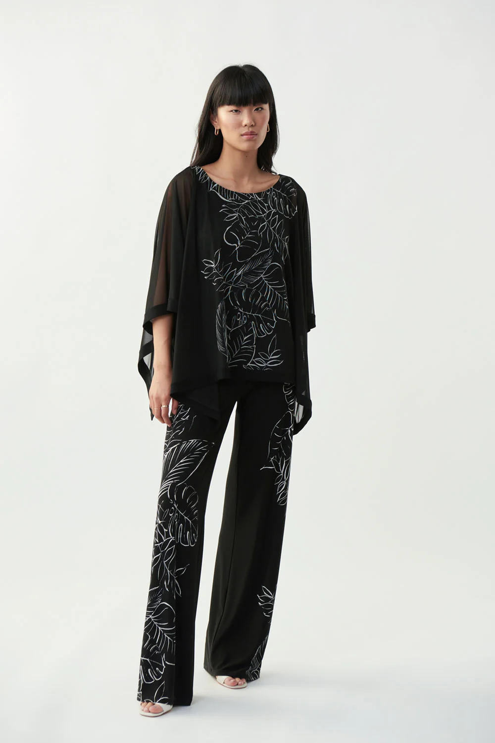 Joseph Ribkoff Black/Vanilla Top Style 221372 - Image 2