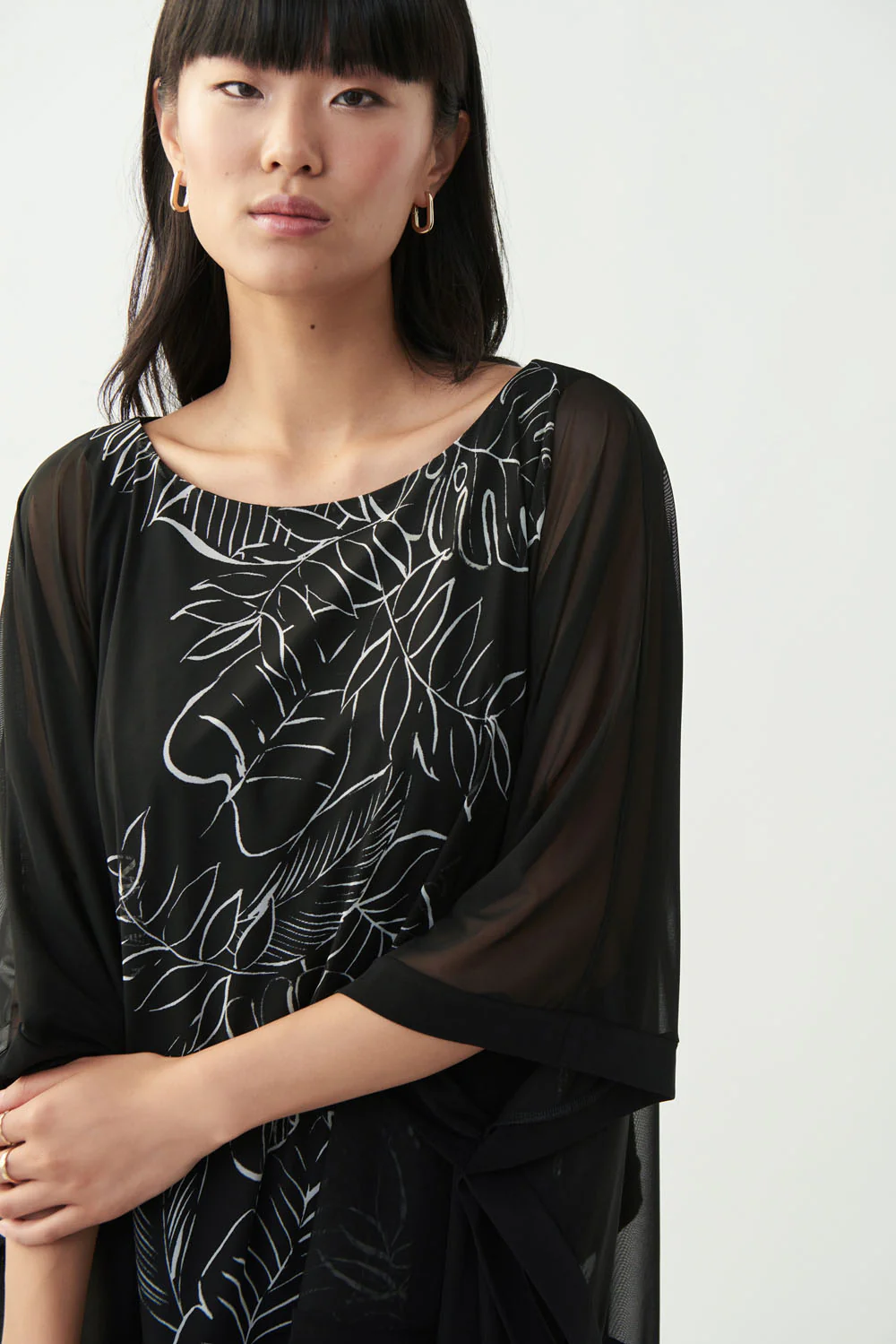 Joseph Ribkoff Black/Vanilla Top Style 221372 - Image 4