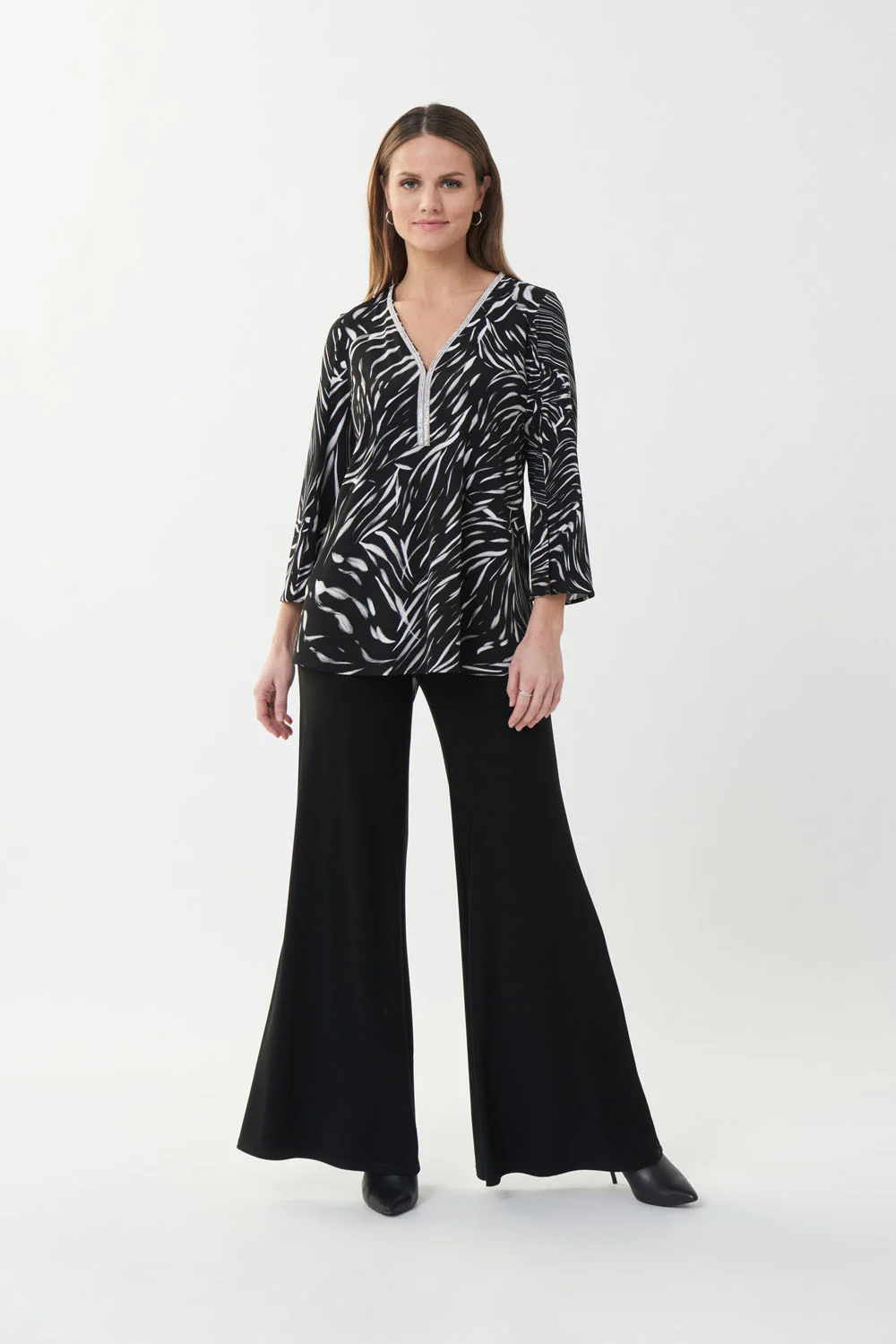 Joseph Ribkoff Black/Vanilla Top Style 223119 - Image 4